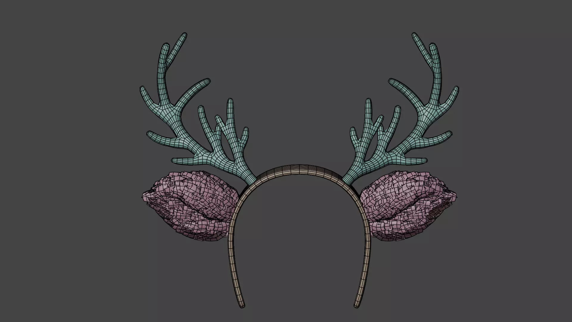 Reindeer headband 3D Model Collection_8
