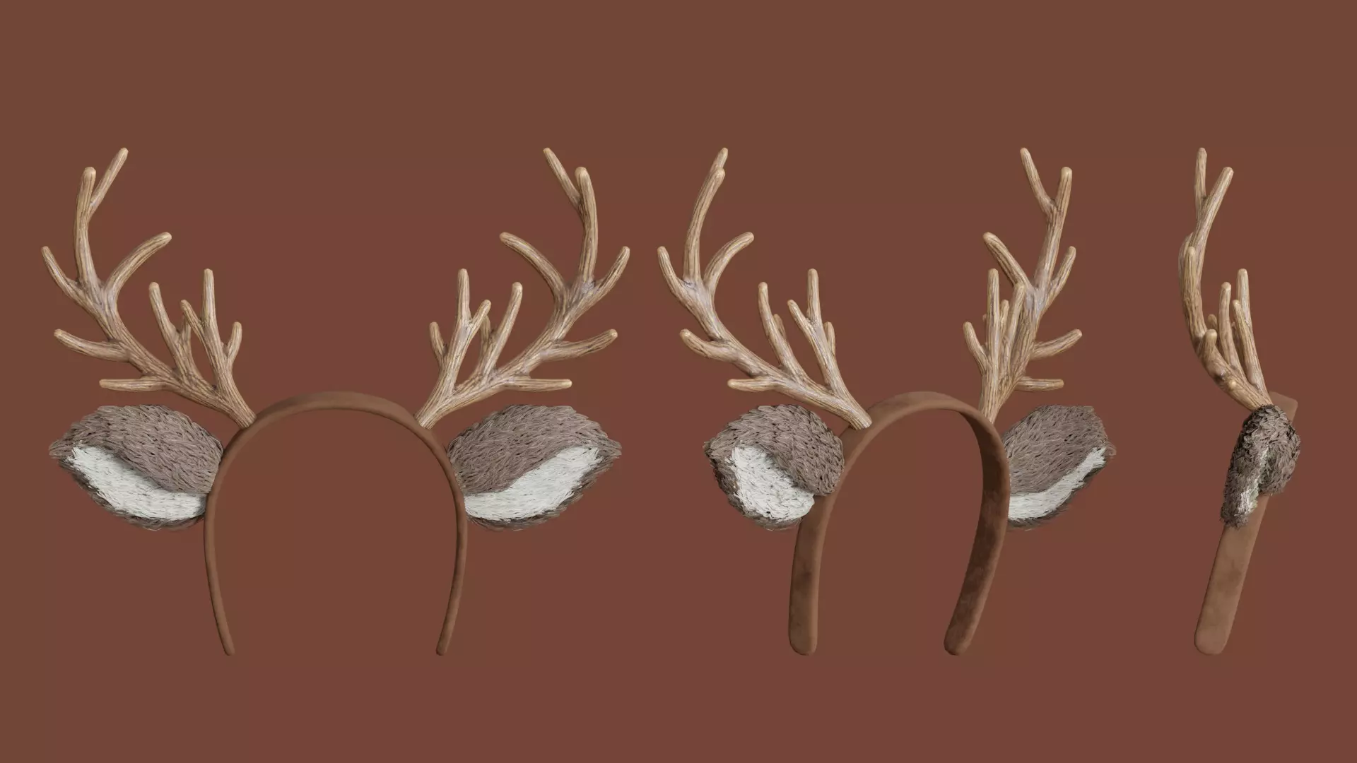 Reindeer headband 3D Model Collection_4