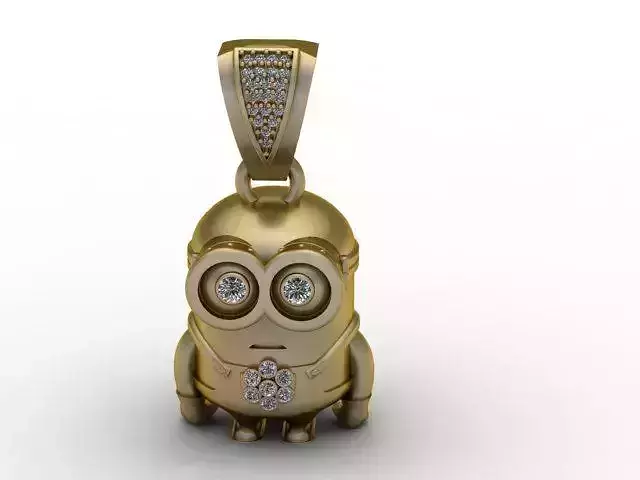 Golden Minion Pendant 3D Printable Model