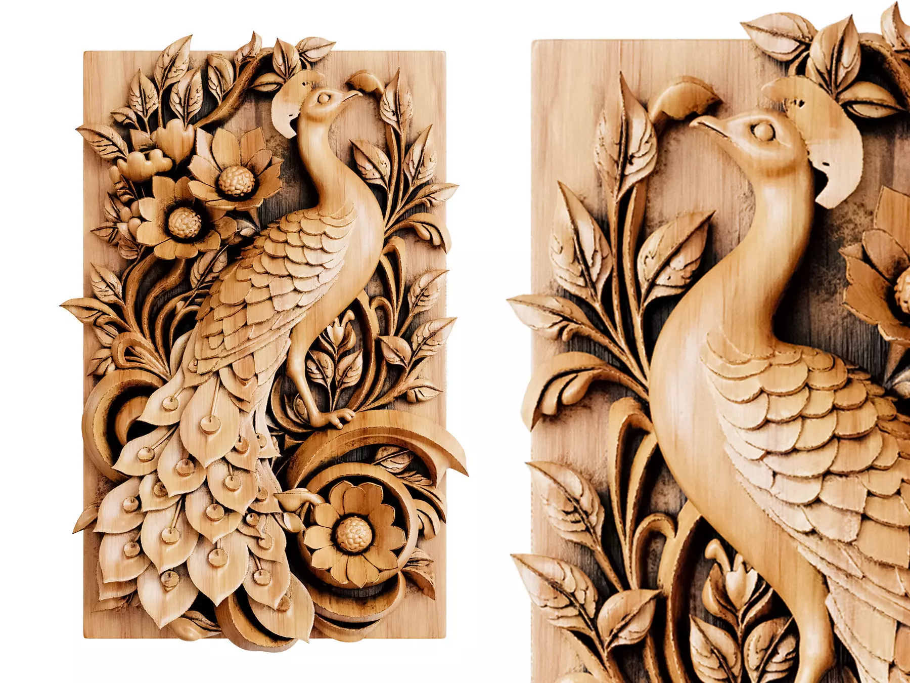 Ornamental Wooden Wall Art 3d print and game ready 3D model_0