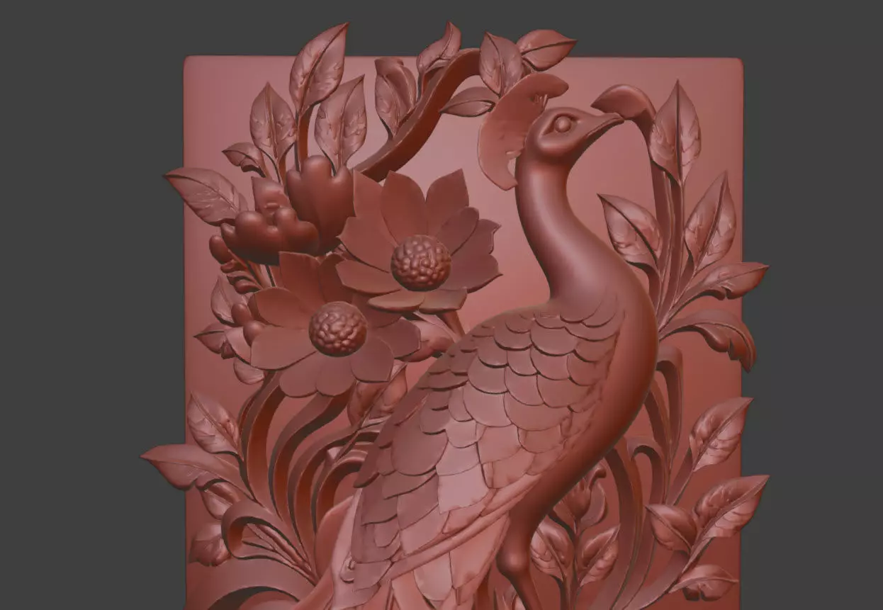 Ornamental Wooden Wall Art 3d print and game ready 3D model_7