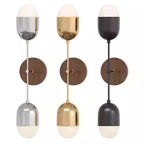 Pebble Linear Chandelier Low-poly 3D model