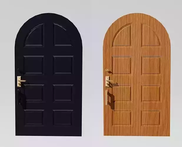 Classic Arched Doors Set PBR Materials