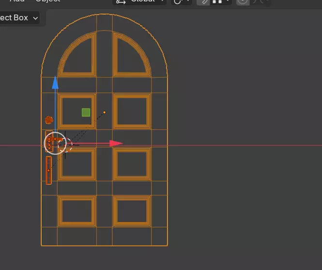 Classic Arched Doors Set PBR Materials Low-poly 3D model_4