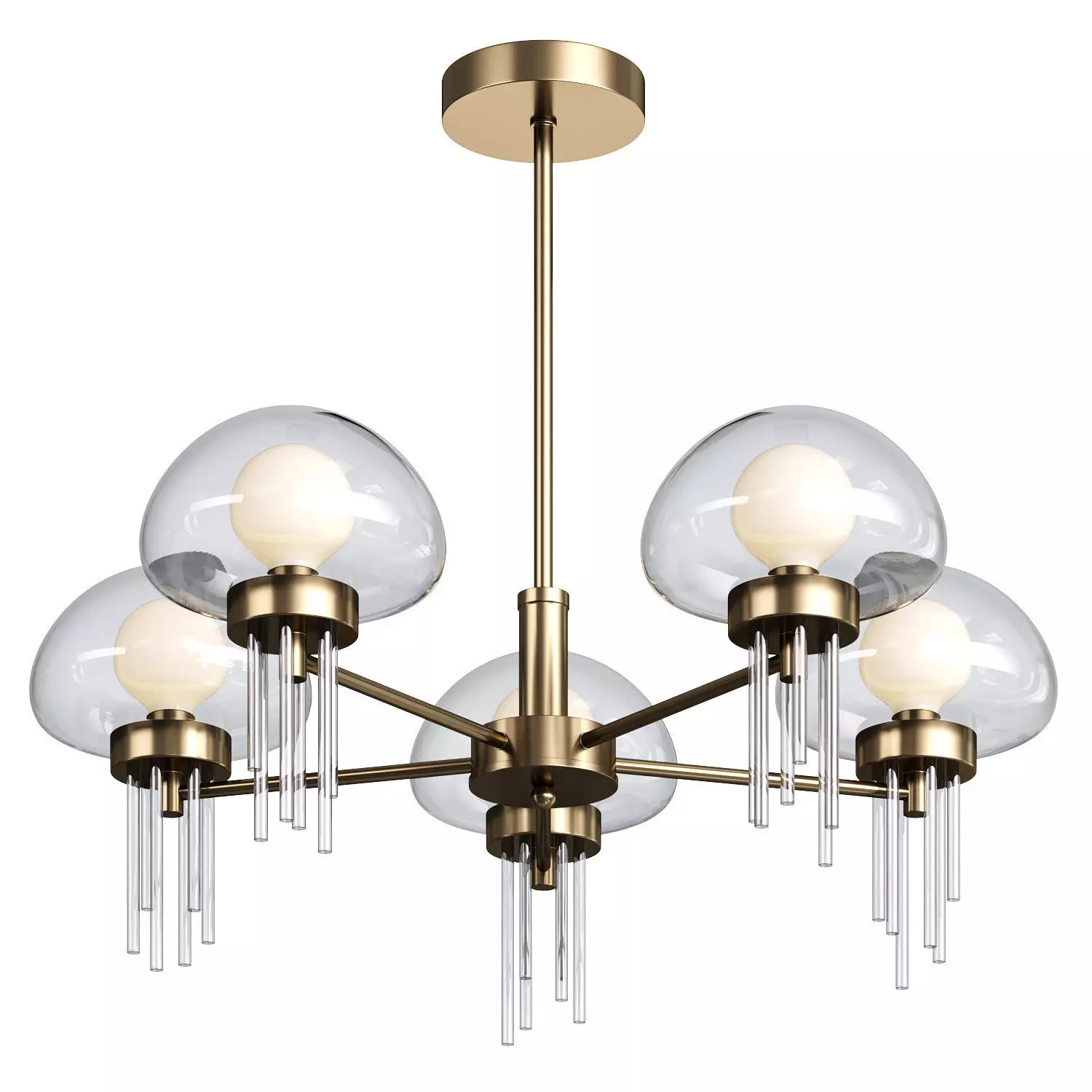 Ceiling chandelier on a rod Lussole GREENSBORO Low-poly 3D model_0