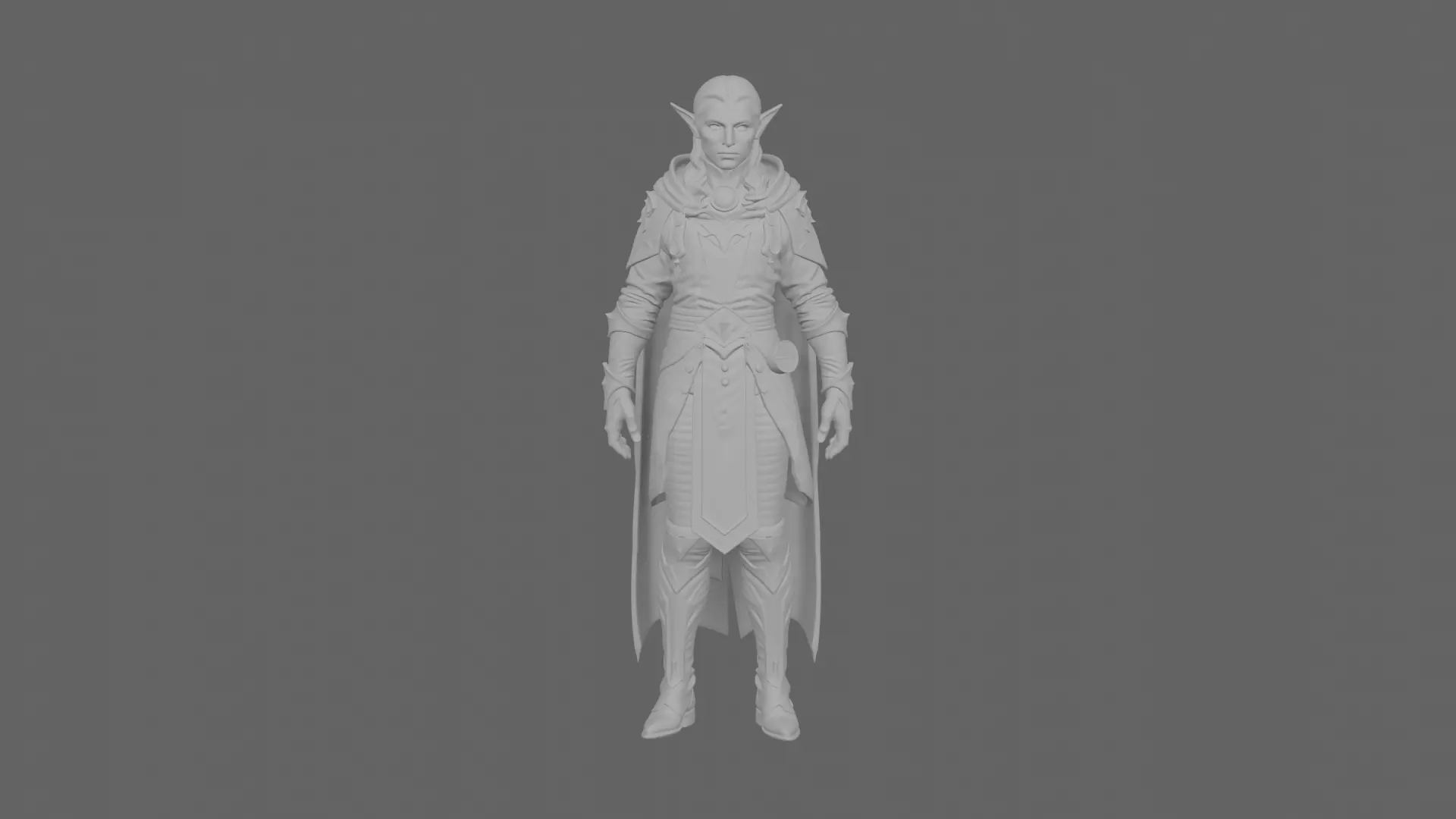 Highly Detailed Elegant Blood Elf Mage 3D Model World of  Style 3D model_6