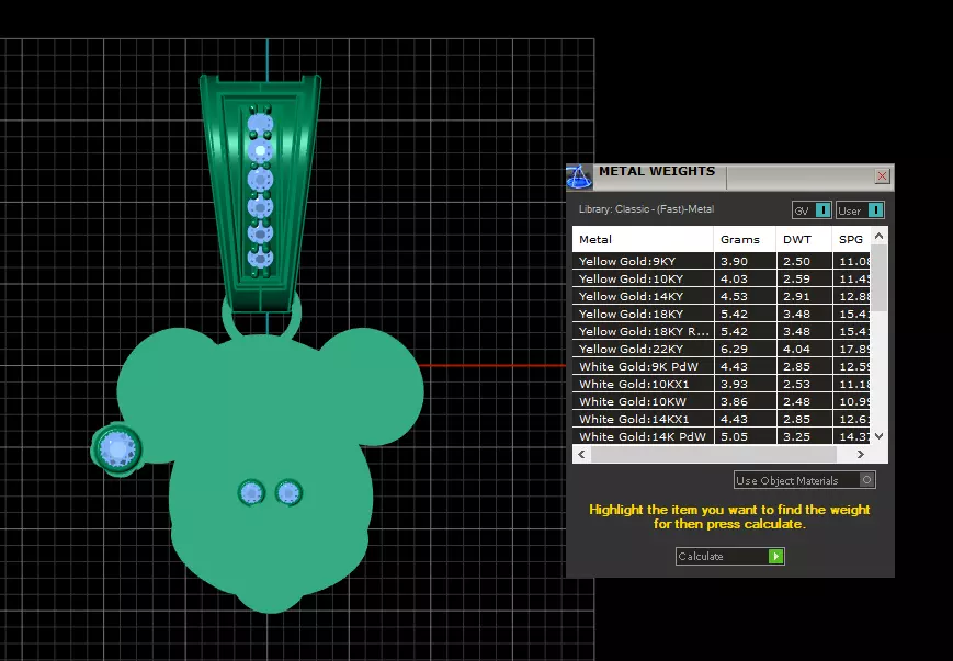 Golden Santa Mickey Mouse Pendant 3D Printable Model 3D print model_7