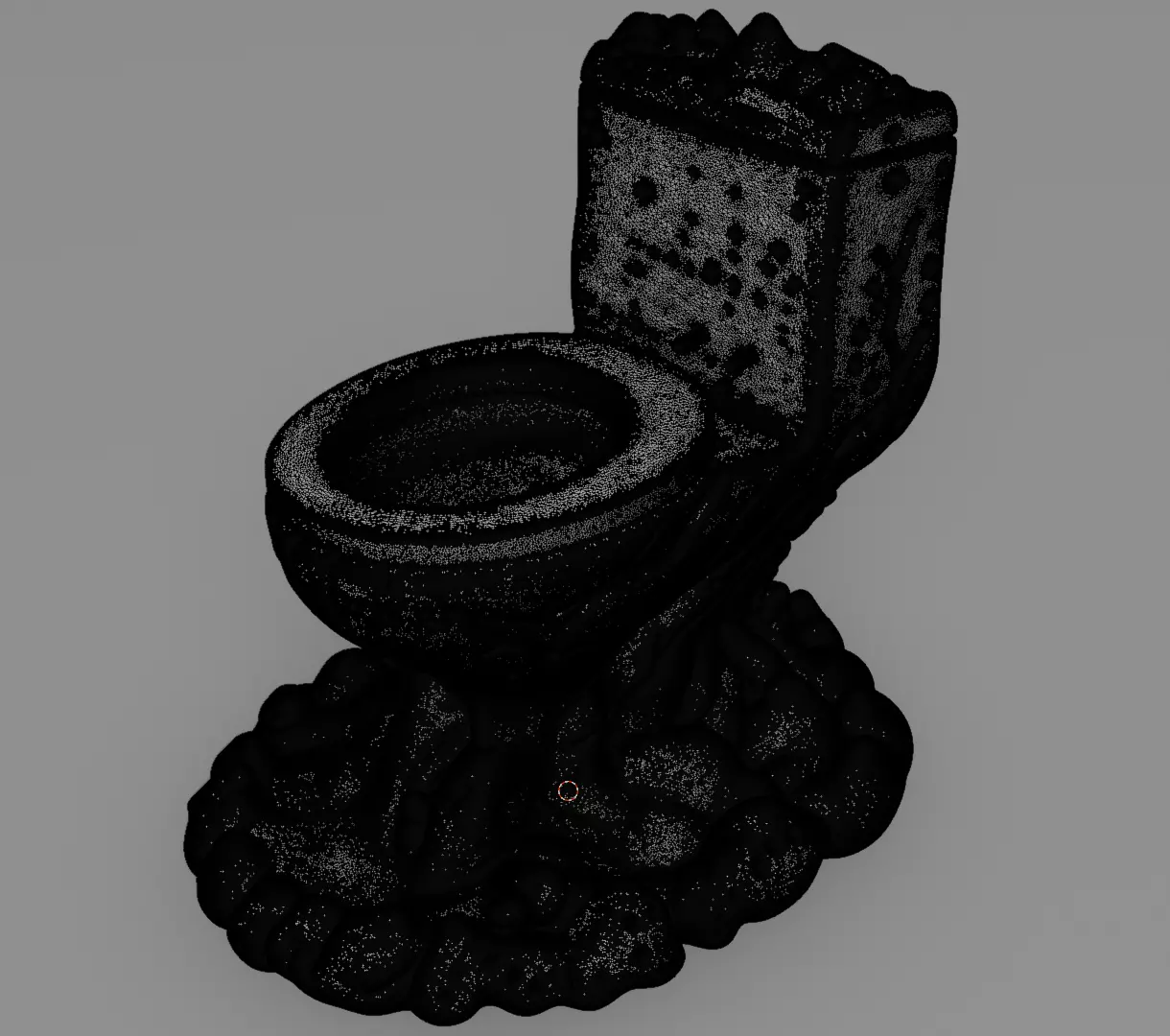 Lava Toilet Volcanic Throne figurine 3D model for 3D Print Model 3D print model_9