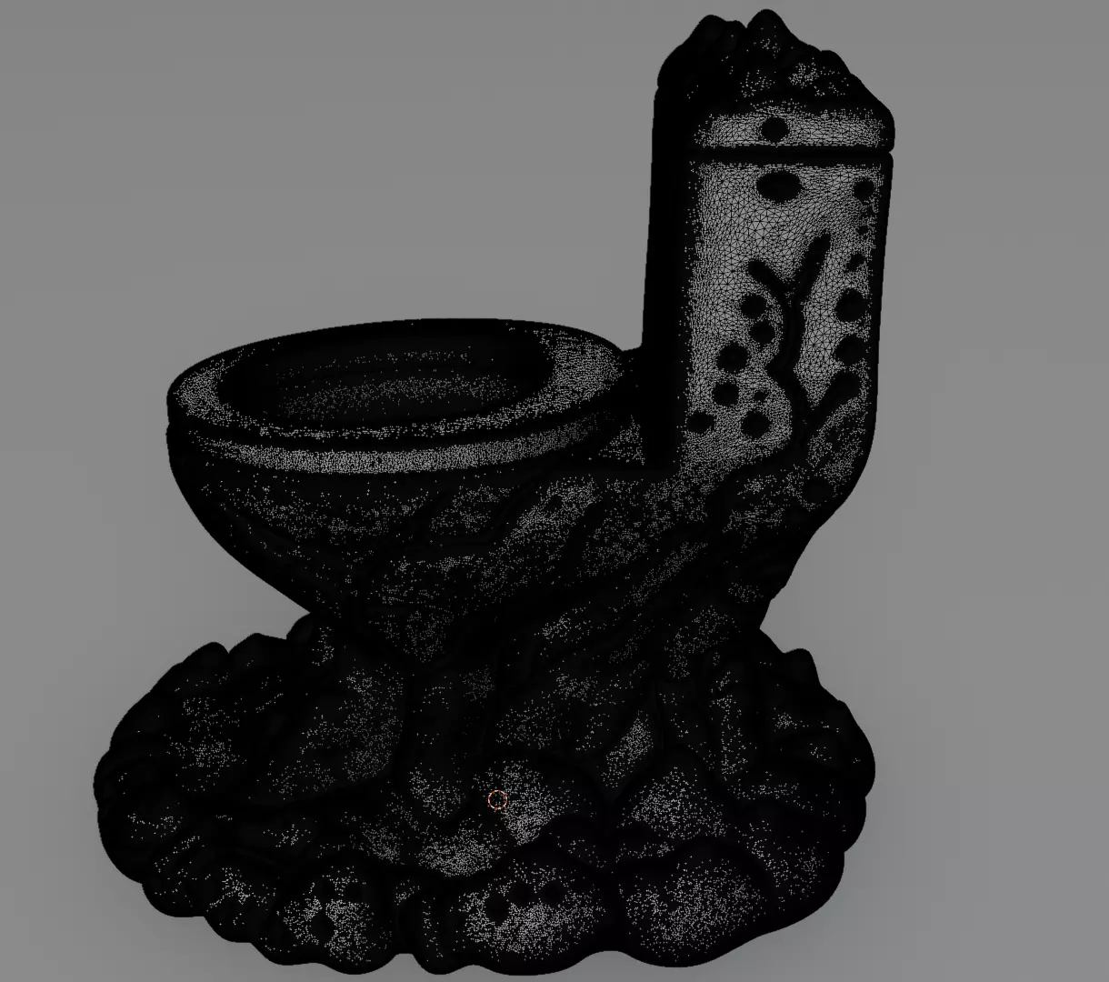Lava Toilet Volcanic Throne figurine 3D model for 3D Print Model 3D print model_12