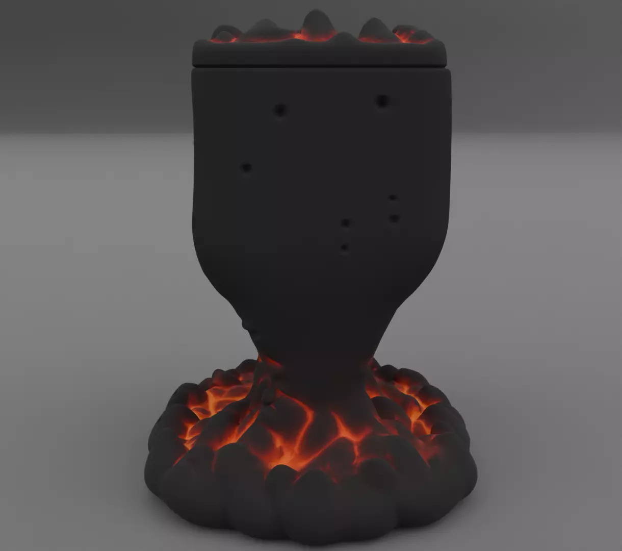 Lava Toilet Volcanic Throne figurine 3D model for 3D Print Model 3D print model_4