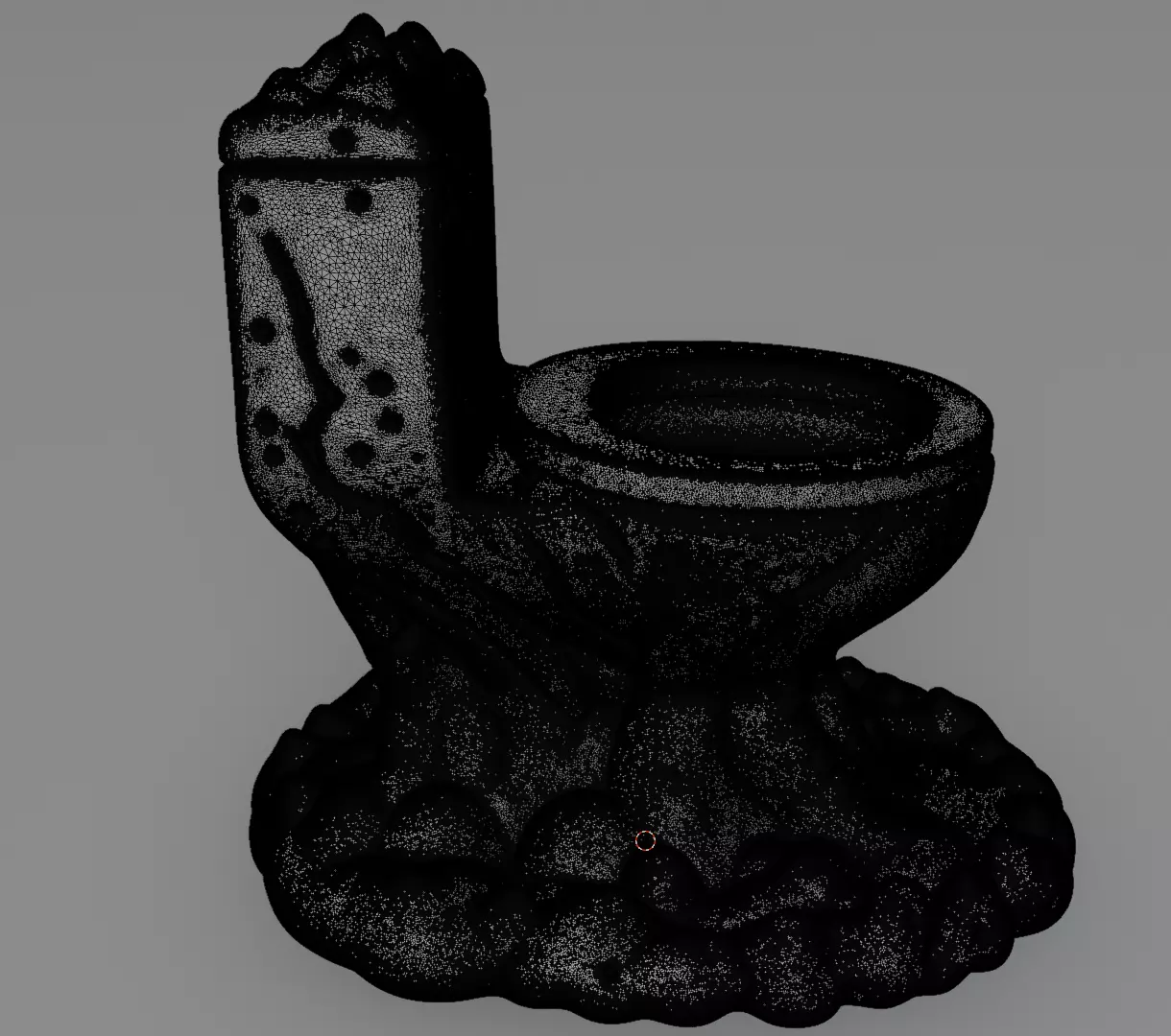 Lava Toilet Volcanic Throne figurine 3D model for 3D Print Model 3D print model_13