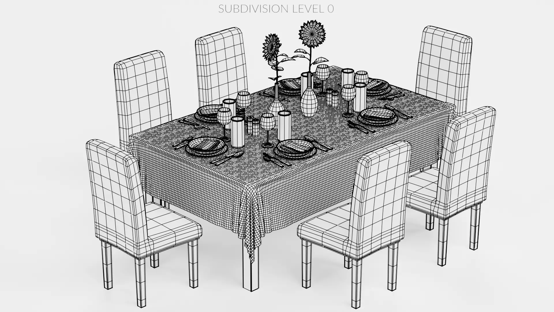 -Restaurant Table FULL V2- 3D model_12