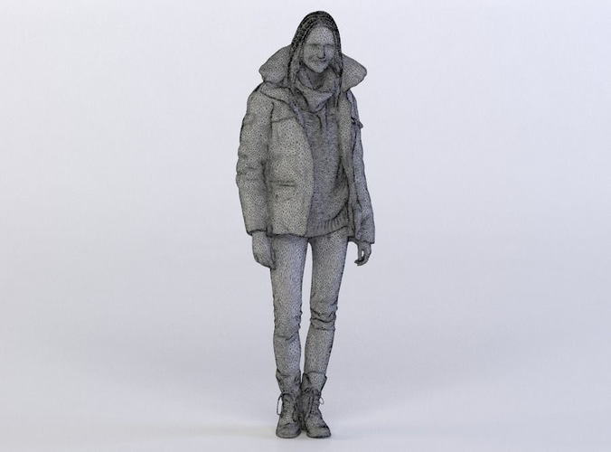 Julia 0322 Woman in a jacket walking