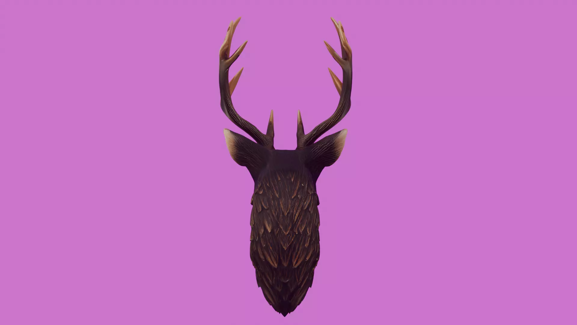 Deer head wall mounted 3d printable high poly model 3D print model_7