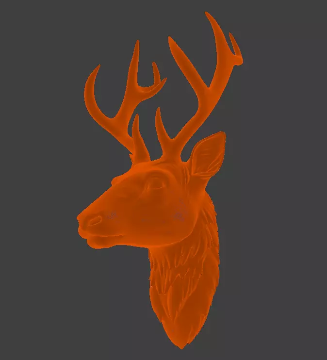Deer head wall mounted 3d printable high poly model 3D print model_5