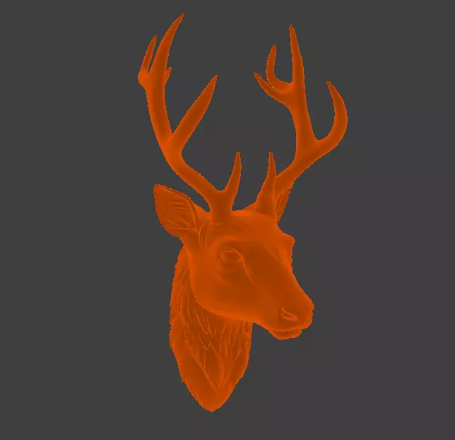 Deer head wall mounted 3d printable high poly model 3D print model_11
