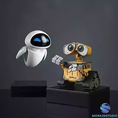 WALL-E and EVE STL Models
