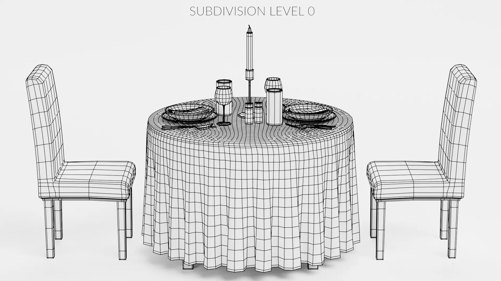 -Restaurant Table FULL V3- 3D model_9