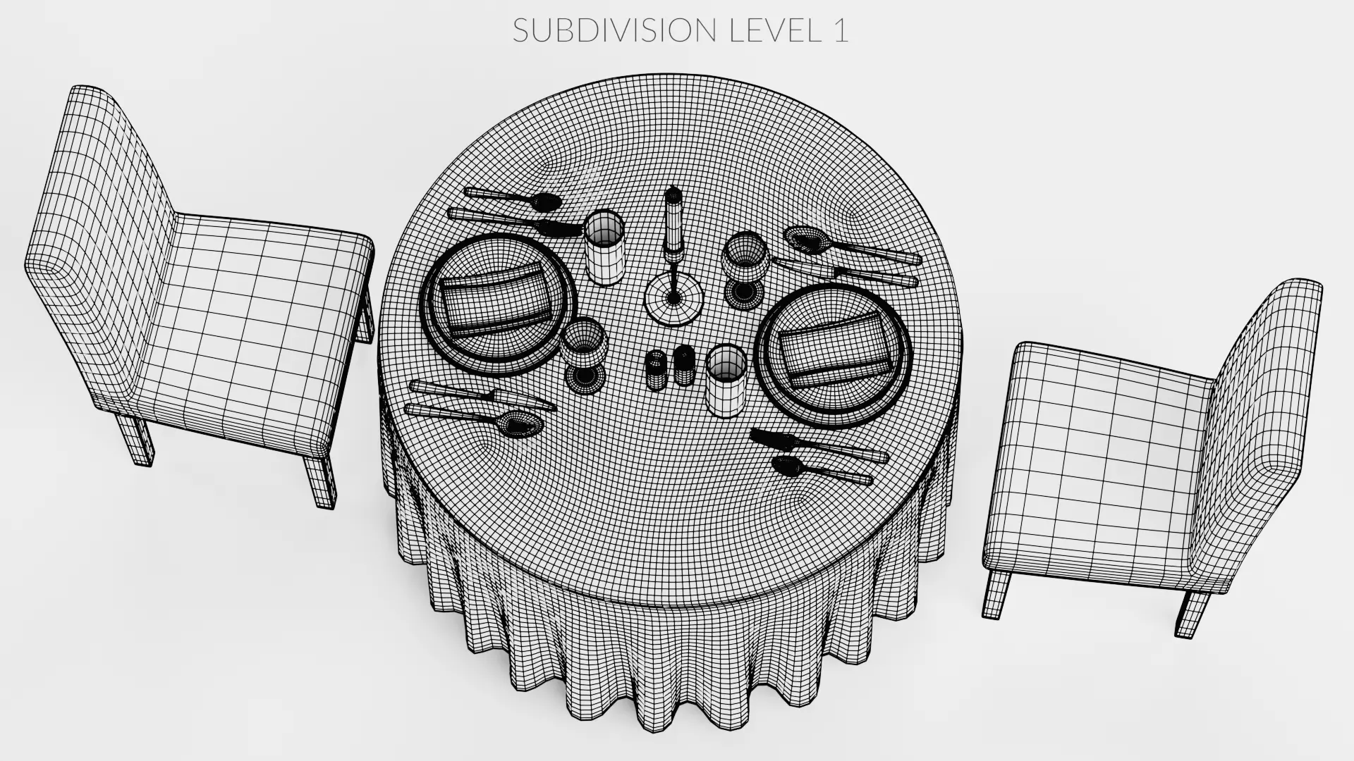 -Restaurant Table FULL V3- 3D model_12