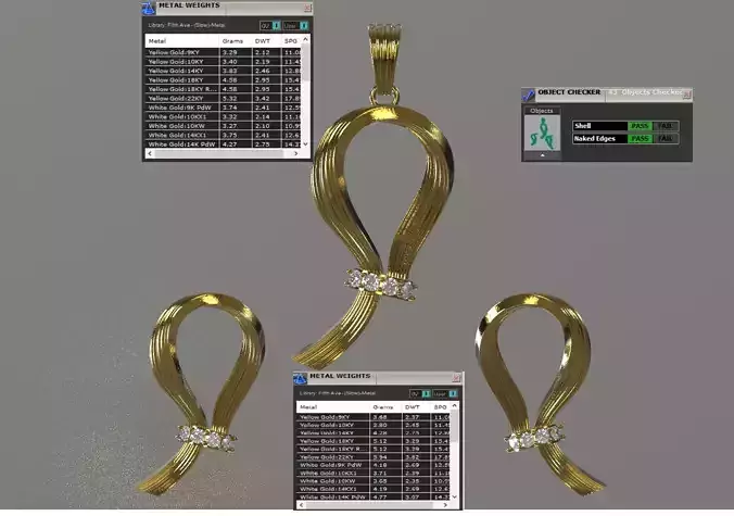 Diamond Accented Ribbon Loop Half Set model  js0023