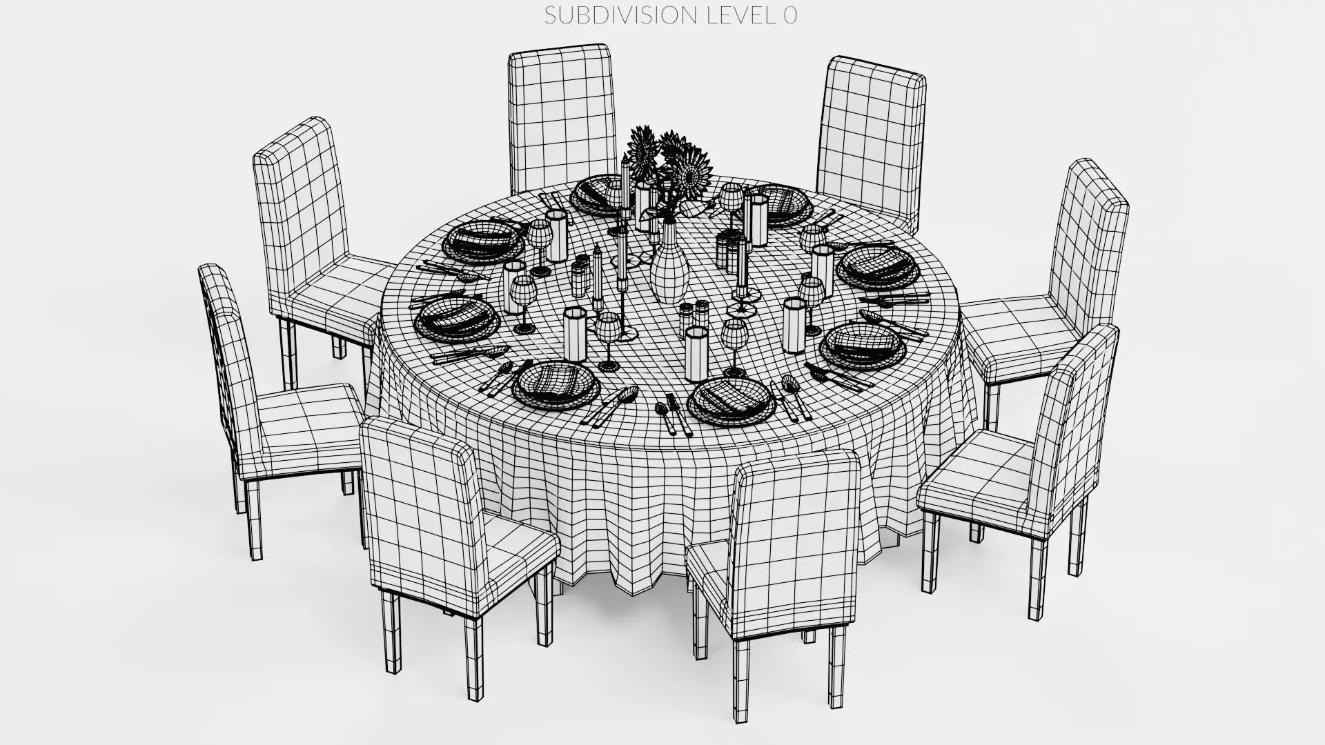 -Restaurant Table FULL V4- 3D model_12