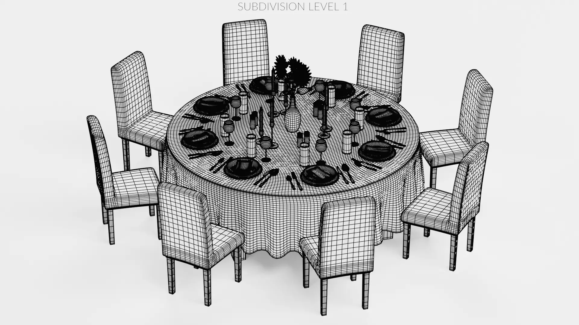 -Restaurant Table FULL V4- 3D model_13