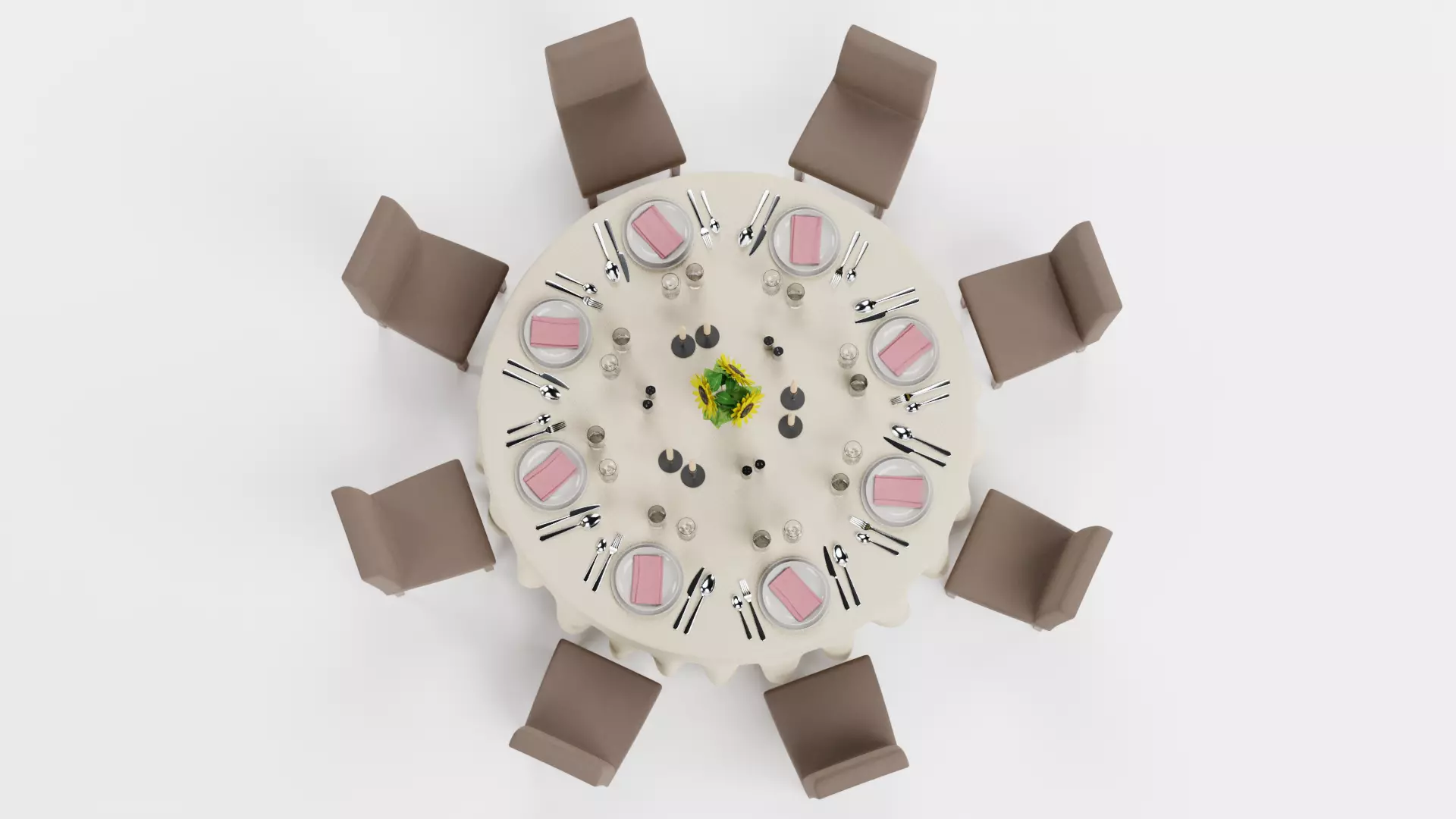 -Restaurant Table FULL V4- 3D model_3