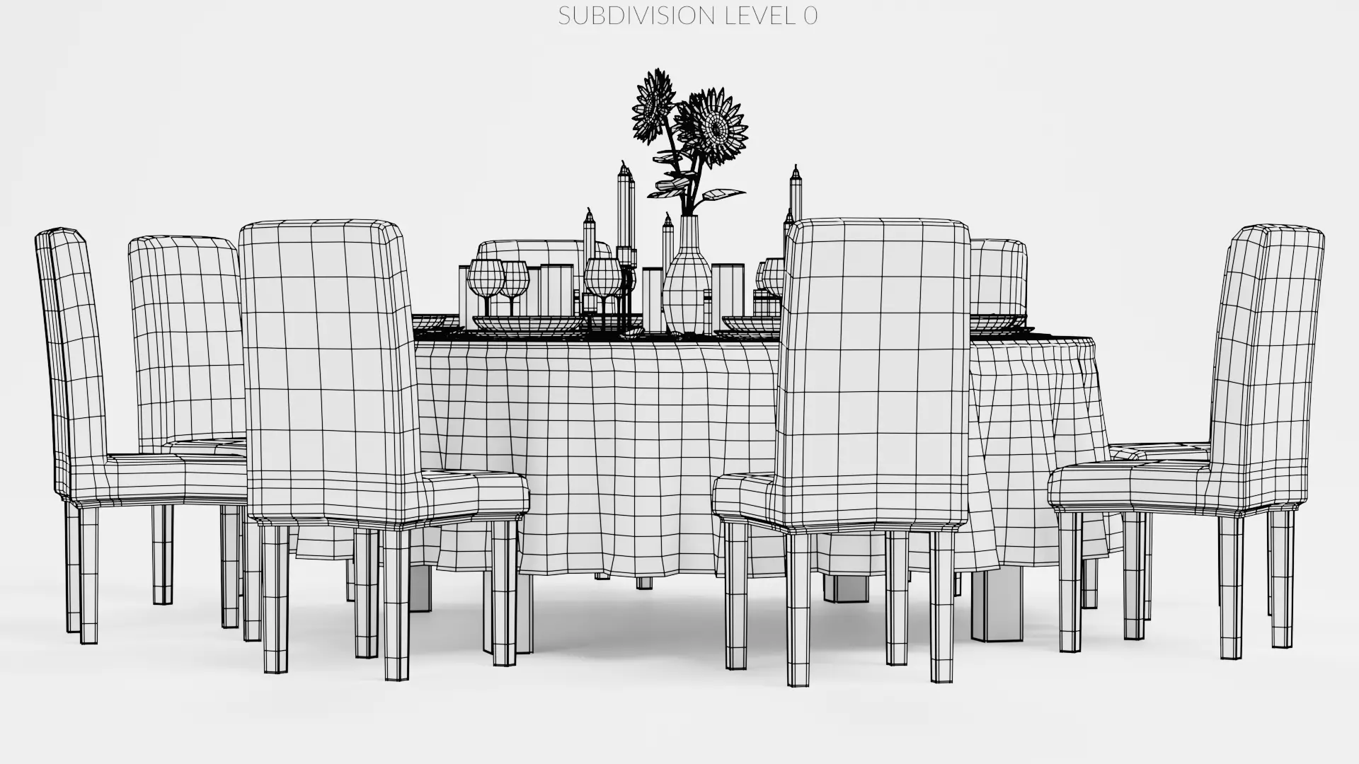 -Restaurant Table FULL V4- 3D model_10