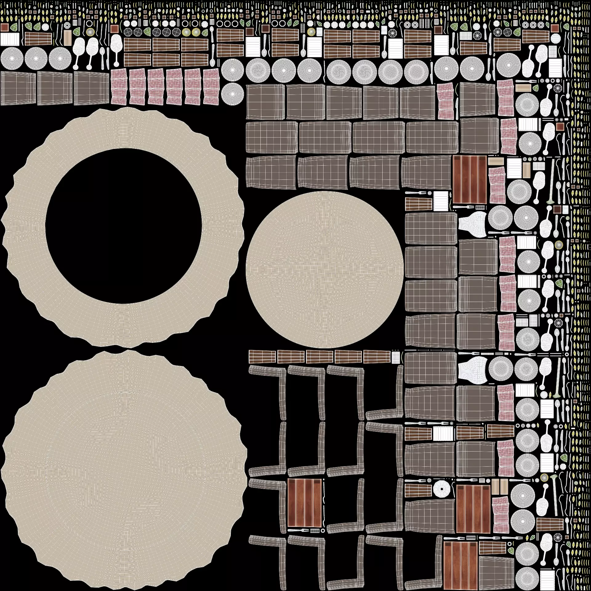 -Restaurant Table FULL V4- 3D model_8