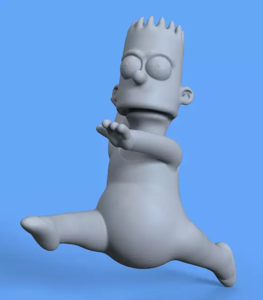 BART SIMPSON BALLET JUMP-PARTS AND COMPLETE 3D print model_12
