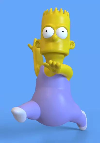 BART SIMPSON BALLET JUMP-PARTS AND COMPLETE 3D print model_1