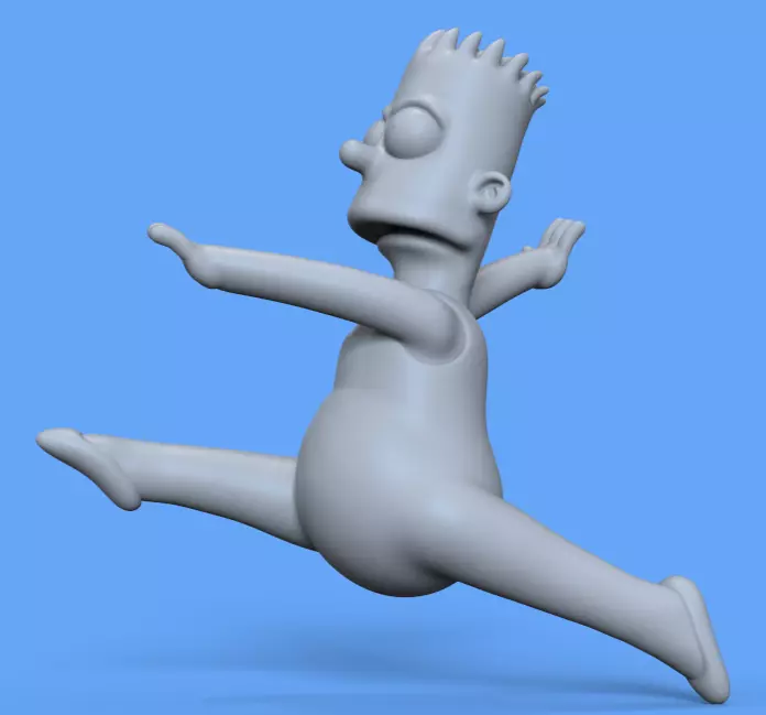 BART SIMPSON BALLET JUMP-PARTS AND COMPLETE 3D print model_11