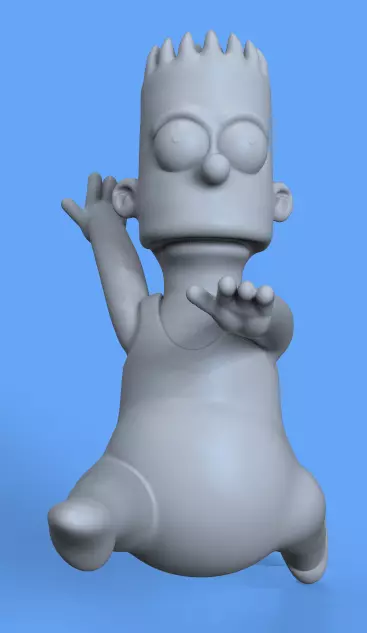 BART SIMPSON BALLET JUMP-PARTS AND COMPLETE 3D print model_13