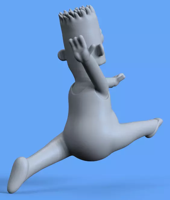 BART SIMPSON BALLET JUMP-PARTS AND COMPLETE 3D print model_16