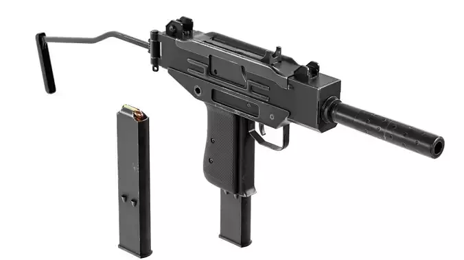 FPS Military Weapons - Animated Machine Pistol 1