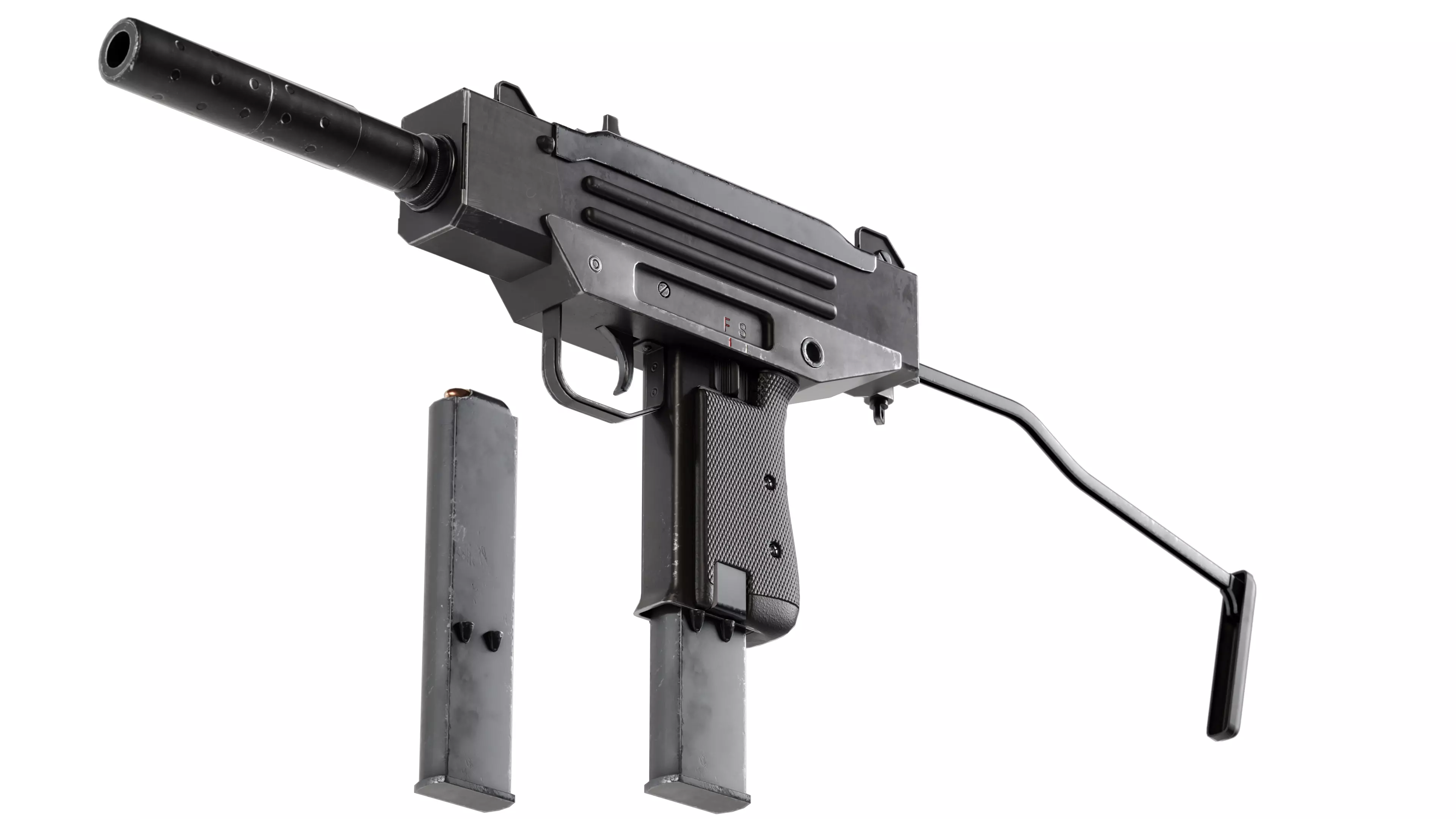 FPS Military Weapons - Animated Machine Pistol 1 3D model_3