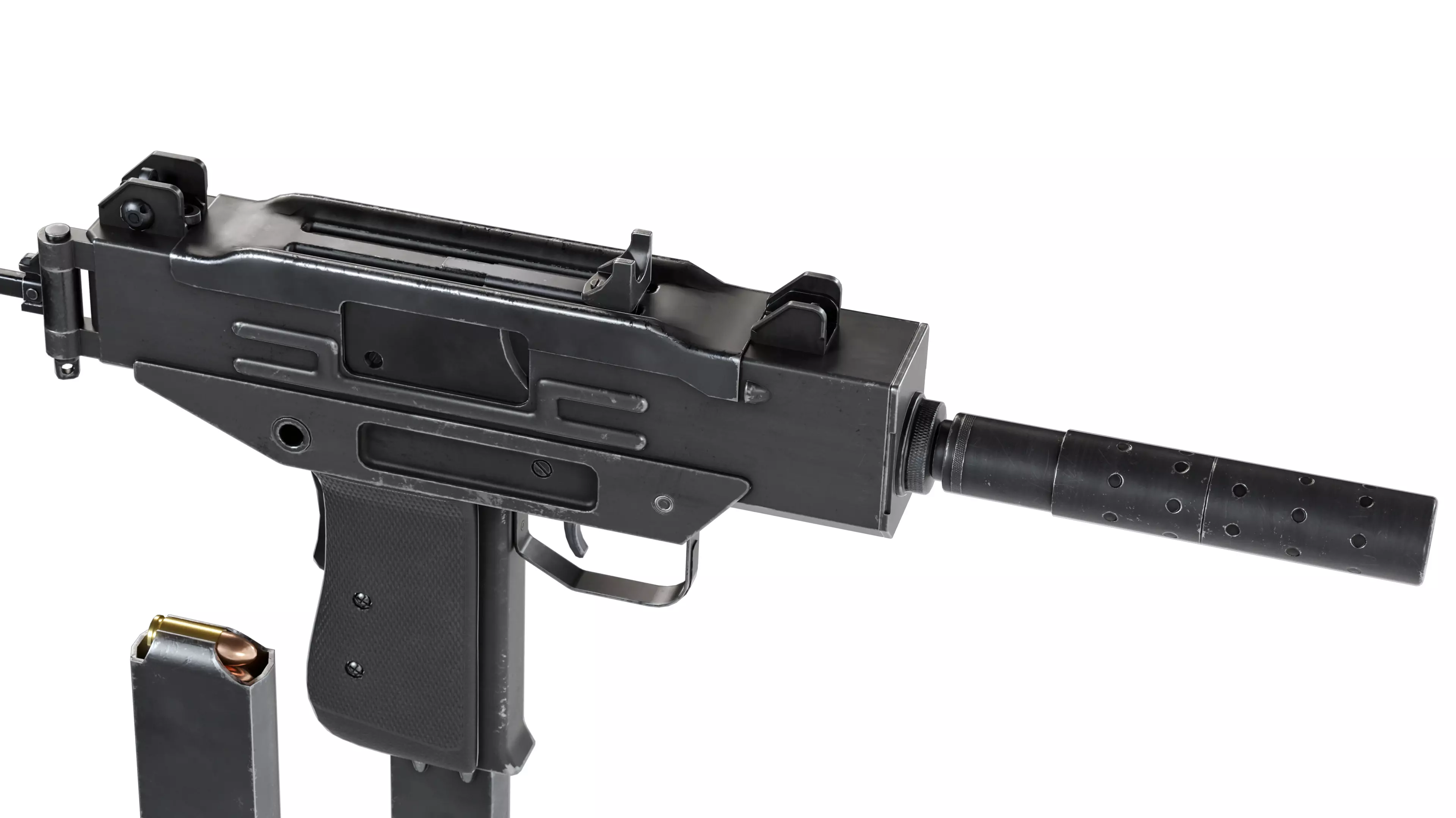 FPS Military Weapons - Animated Machine Pistol 1 3D model_2