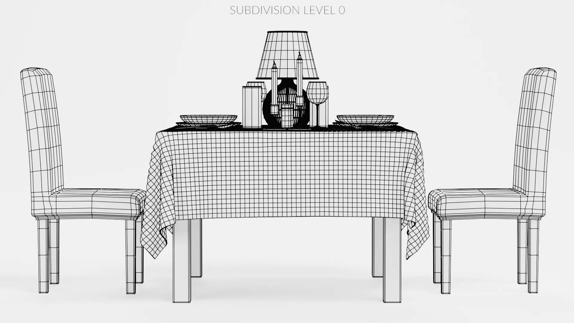 -Restaurant Table FULL V5- 3D model_9