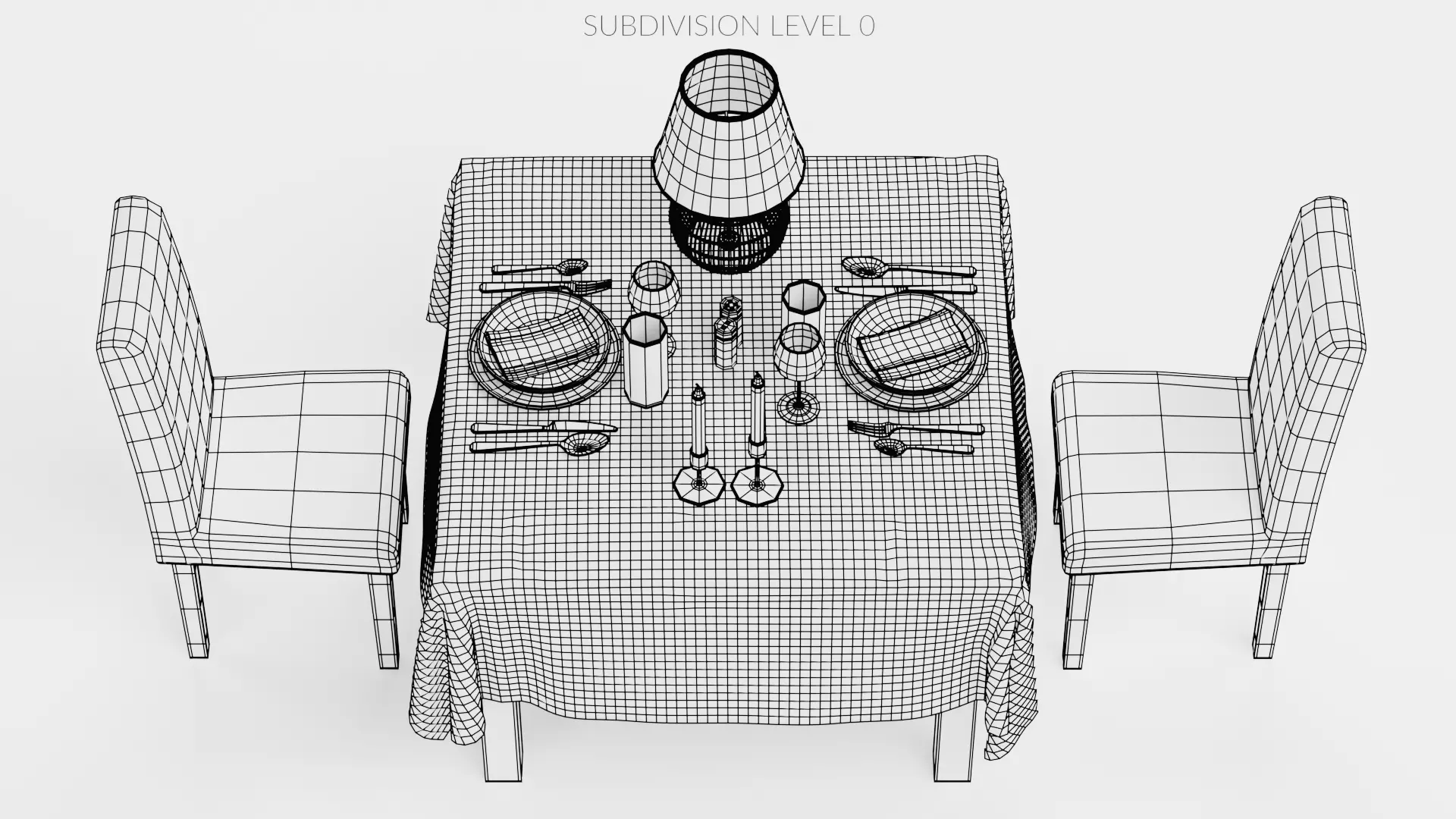 -Restaurant Table FULL V5- 3D model_11