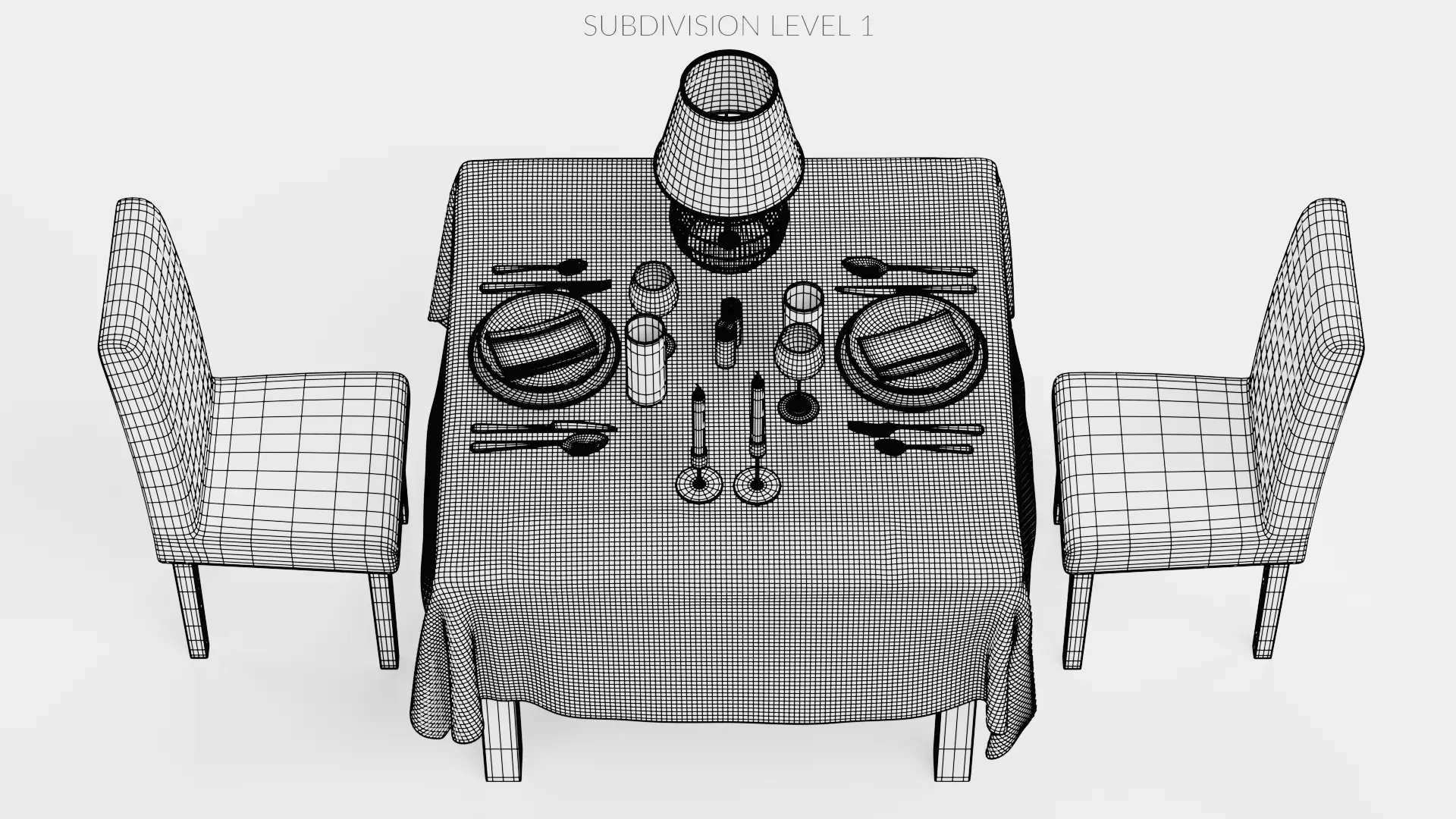 -Restaurant Table FULL V5- 3D model_12