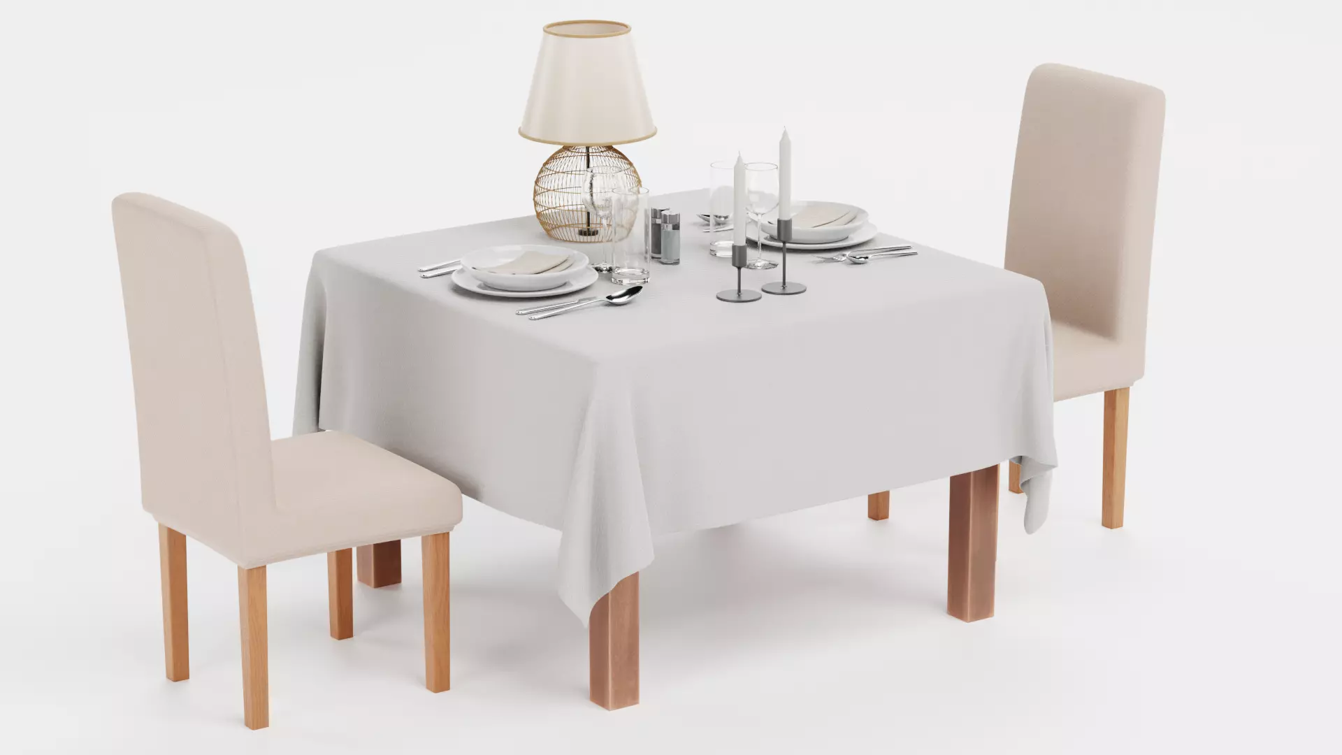 -Restaurant Table FULL V5- 3D model_3