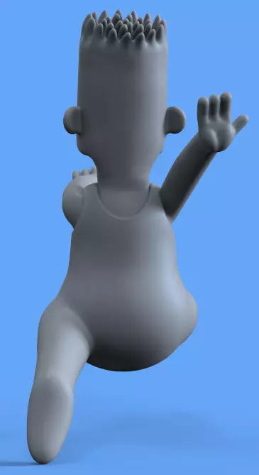 BART SIMPSON BALLET JUMP KEYCHAIN-PARTS AND COMPLETE 3D print model_17