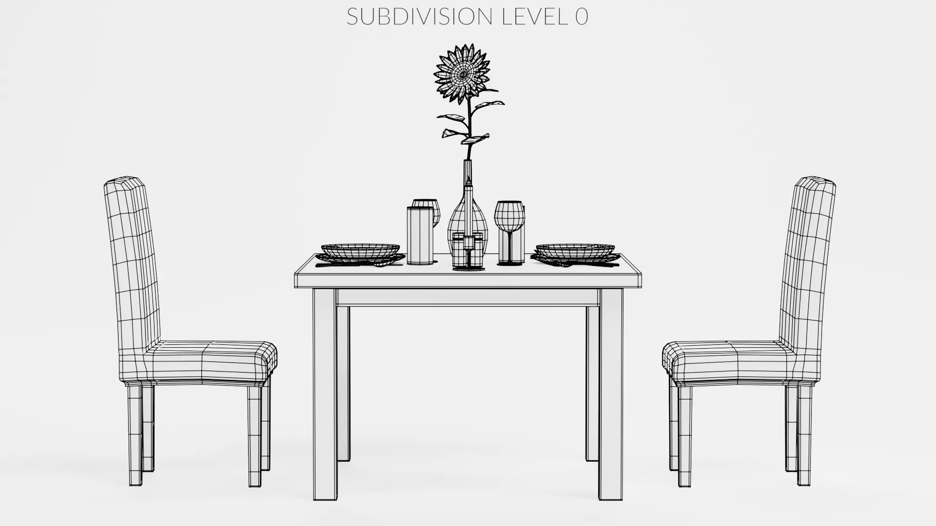 -Restaurant Table V6- 3D model_9