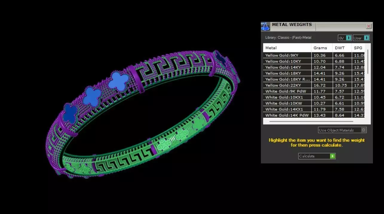 Indian Traditional Bracelet 3D print model_3