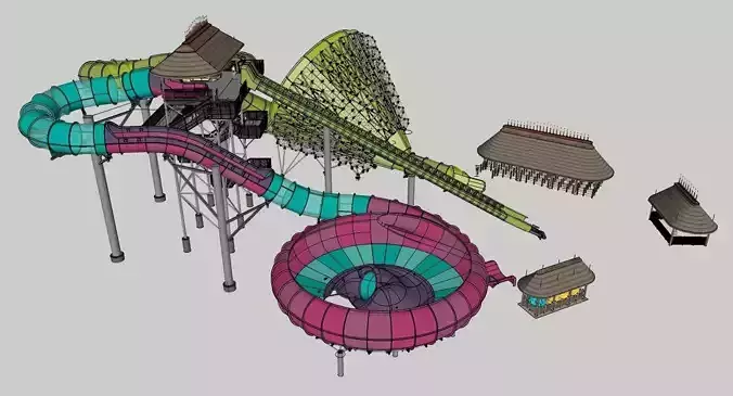 Water Park Slide Complex 03