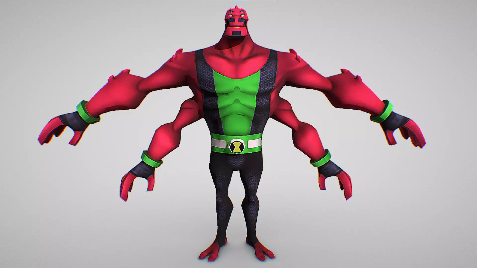 Four Arms - DNA Sample Of a Tetramand - Ben 10 Omniverse Low-poly 3D model_1