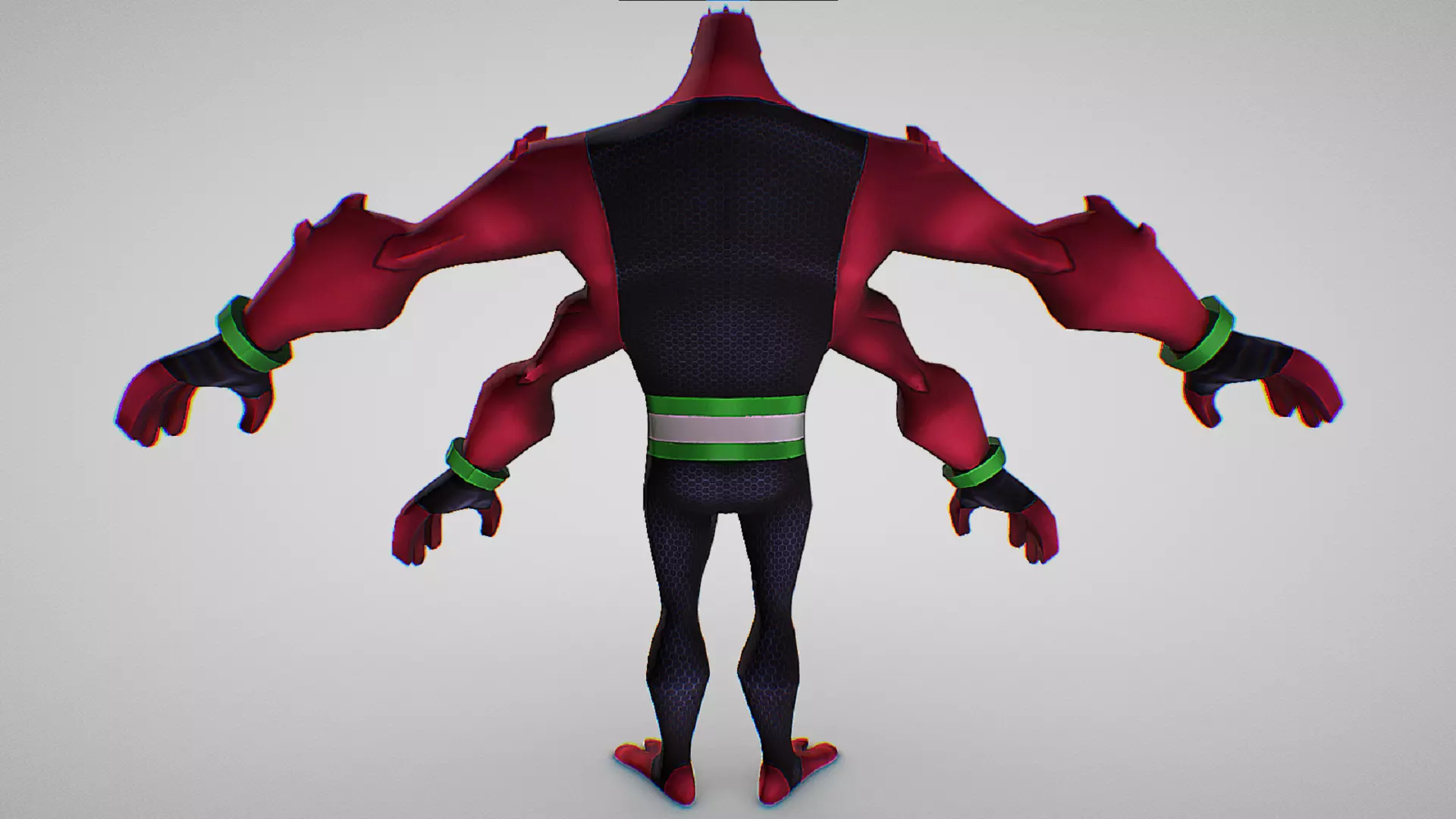 Four Arms - DNA Sample Of a Tetramand - Ben 10 Omniverse Low-poly 3D model_3