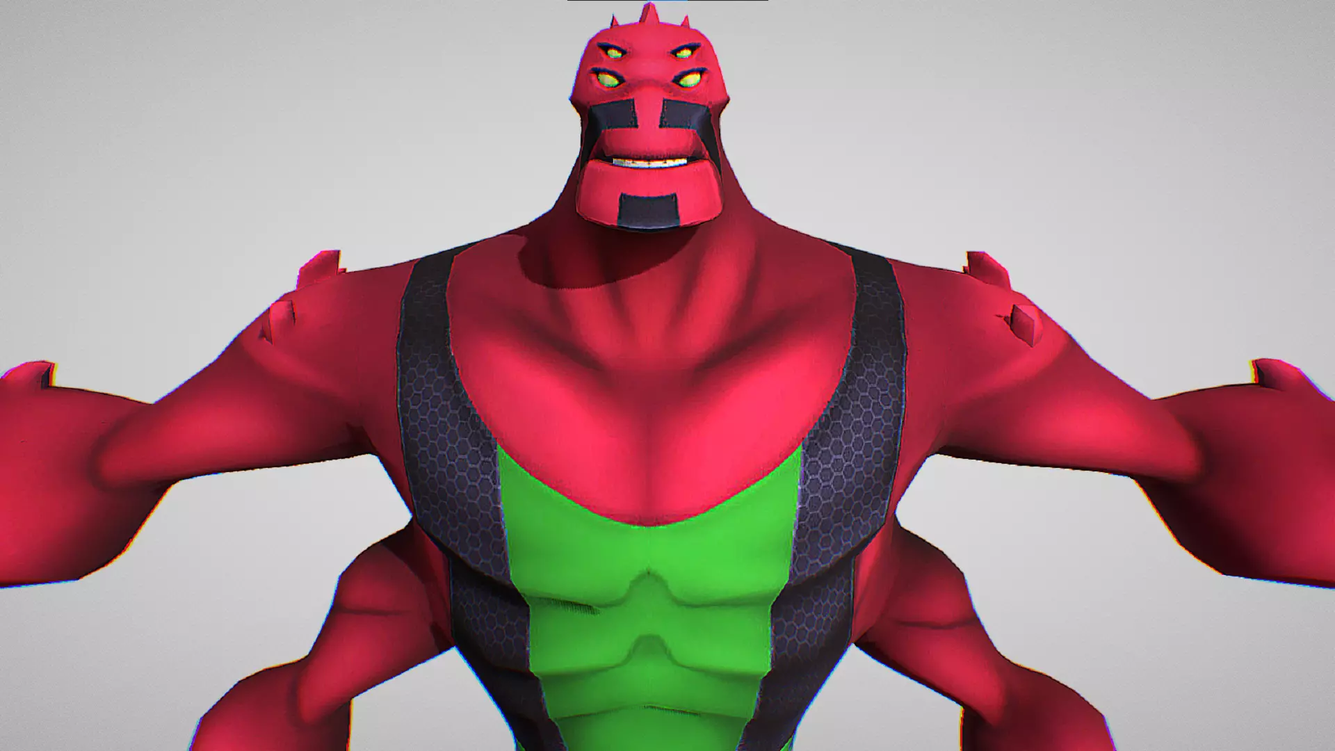 Four Arms - DNA Sample Of a Tetramand - Ben 10 Omniverse Low-poly 3D model_0