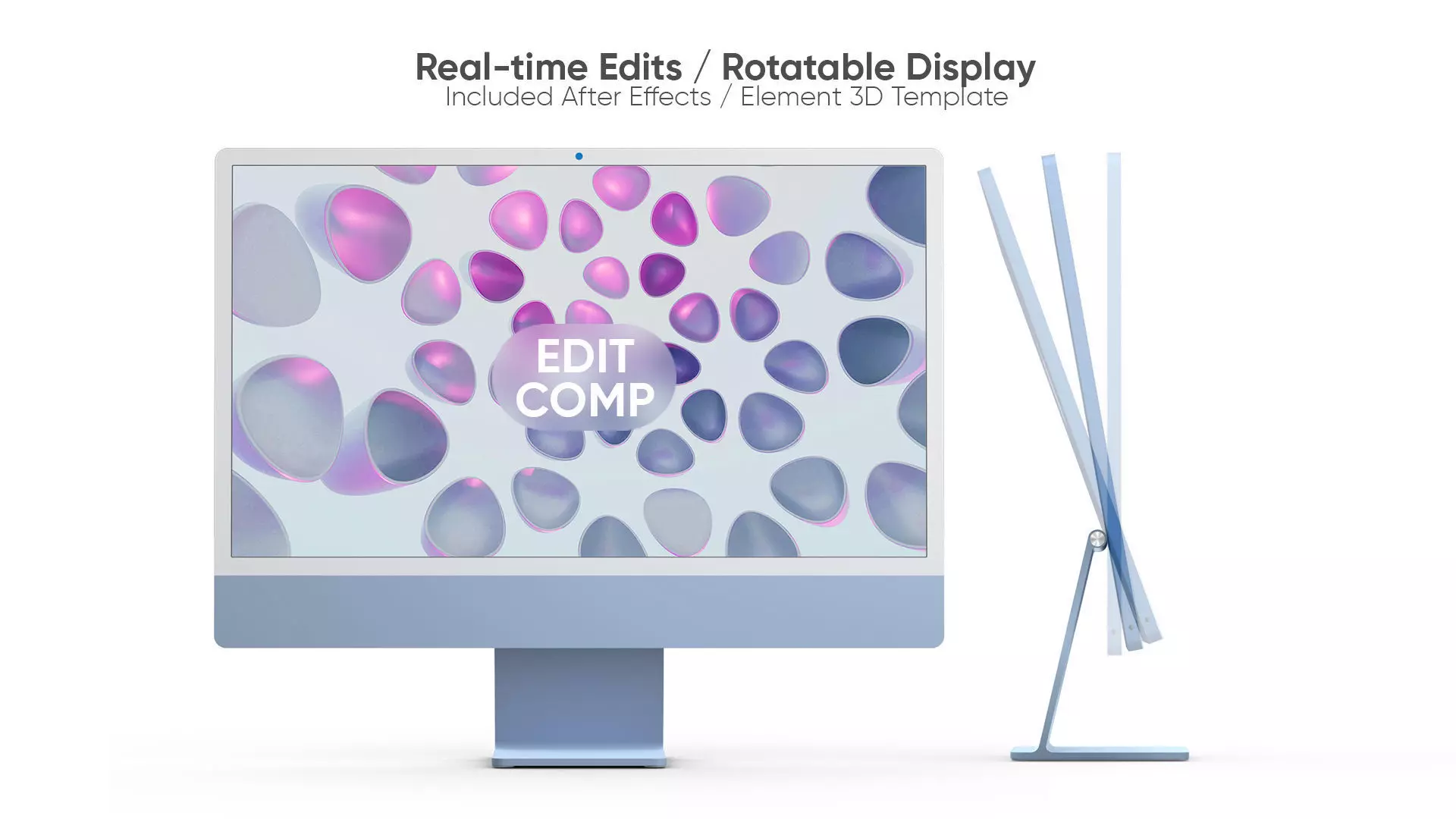 iMac M4 2024 3D Model for Element 3D And Cinema 4D 3D model_1