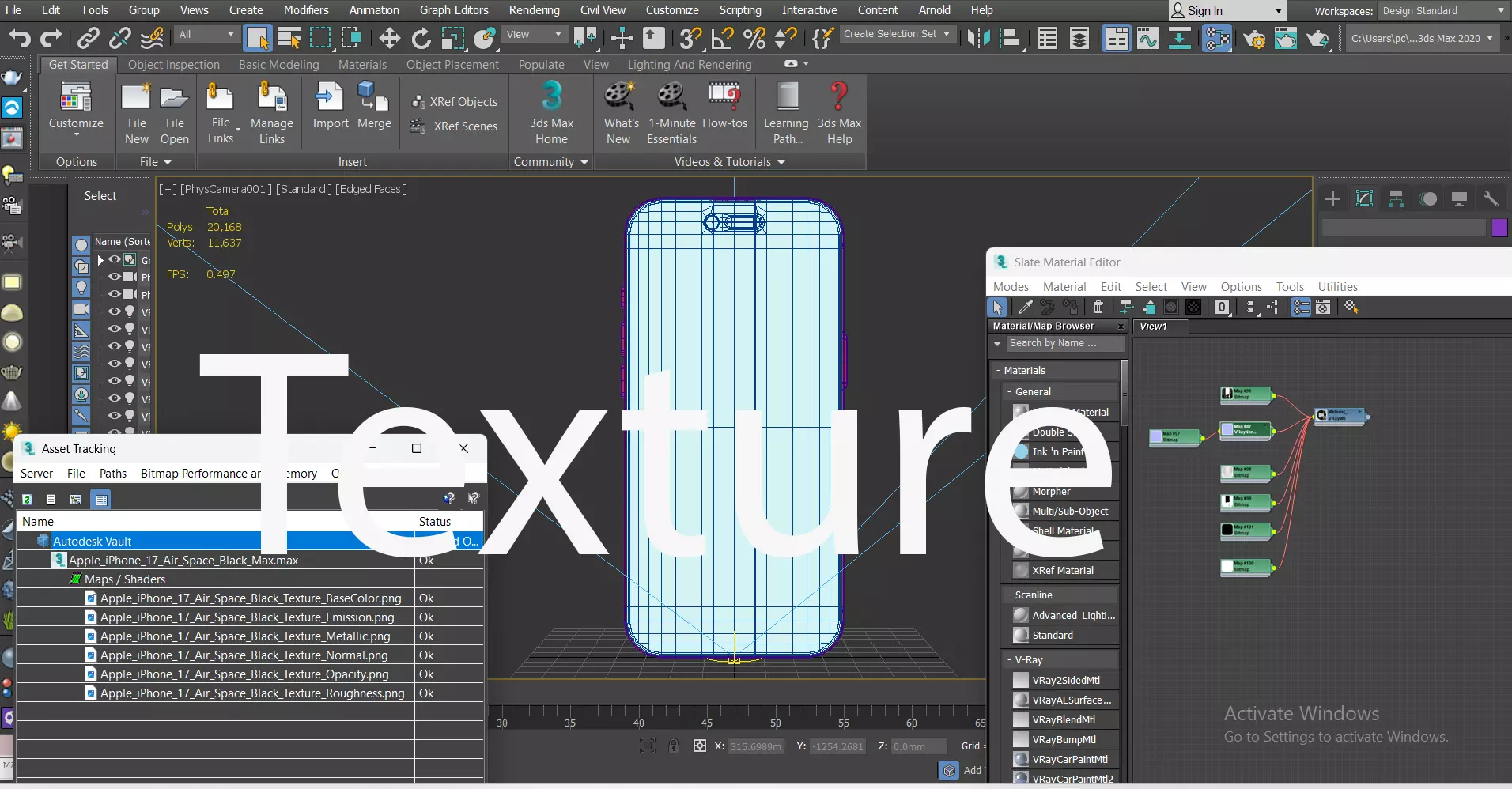 Apple iPhone 17 Air Space Black 3D model_12